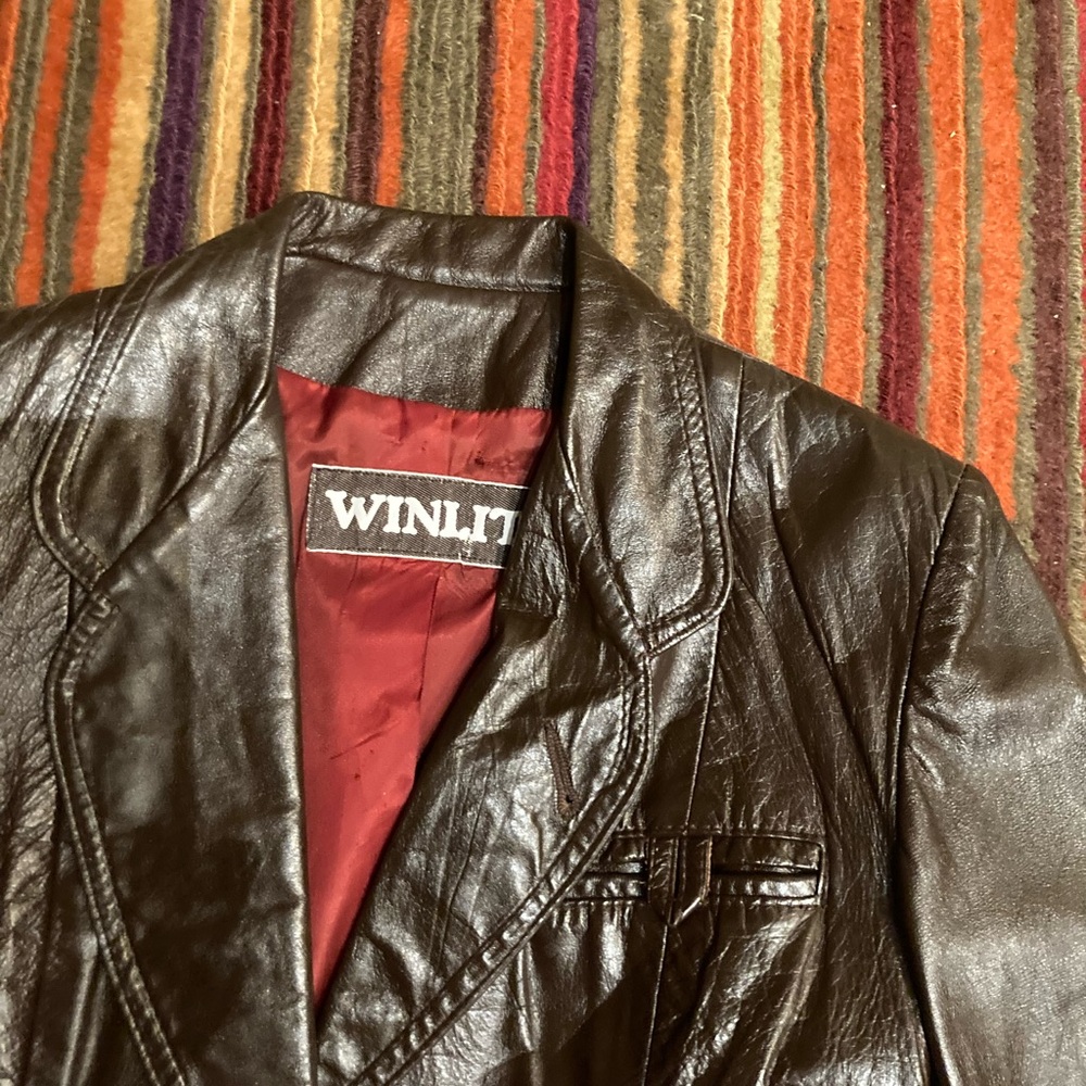 Winlit dark brown leather jacket